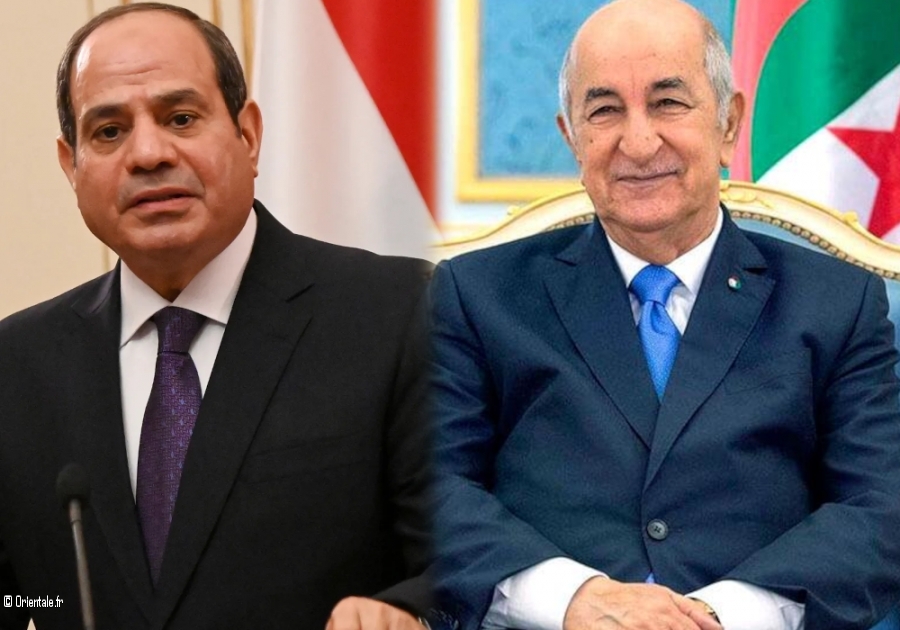 Président Al Sissi, à g. et Président Tebboune à d. Président Al Sissi, à g. et Président Tebboune à d.
