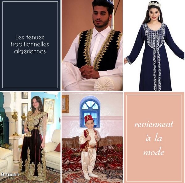 Montage - les tenues traditionnelles algriennes