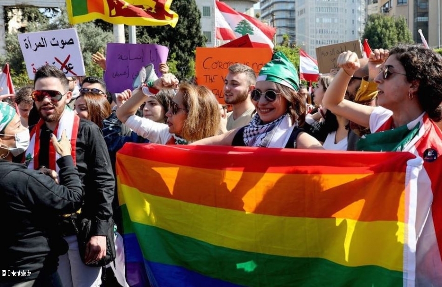 Manifestation en faveur des LGBTQ+, au Liban Manifestation en faveur des LGBTQ+, au Liban