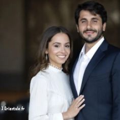 Couple Princesse Iman de Jordanie et son fianc