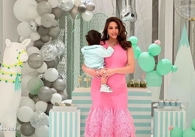 Fouz Al Fahad le jour de l'anniversaire de son petit Ahmed