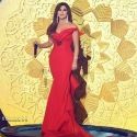 Najwa Karam en robe rouge en 2020