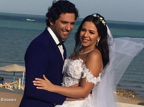 Hassan El Raddad et Amy Samir-Ghanem le jour de leur mariage