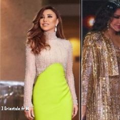 Najwa Karam,  g. et Ahlam  d.