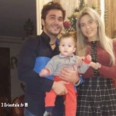 George Al-Rassi et Joelle Hatem avec leur petit garon