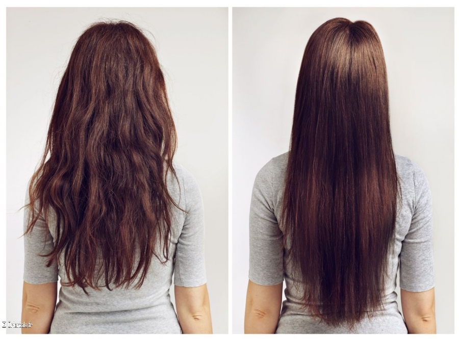 Cheveux lissés avec technique du brushing Cheveux lissés avec technique du brushing
