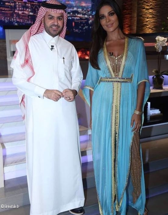 Nadine Nassib Njeim est apparue en caftan en juin 2017 pour une mission tl