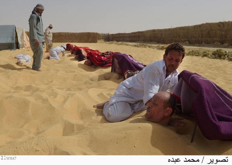 Photo Mohamed Abd, thérapie dans le sable