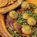 Tajine d'artichauts et de petits pois