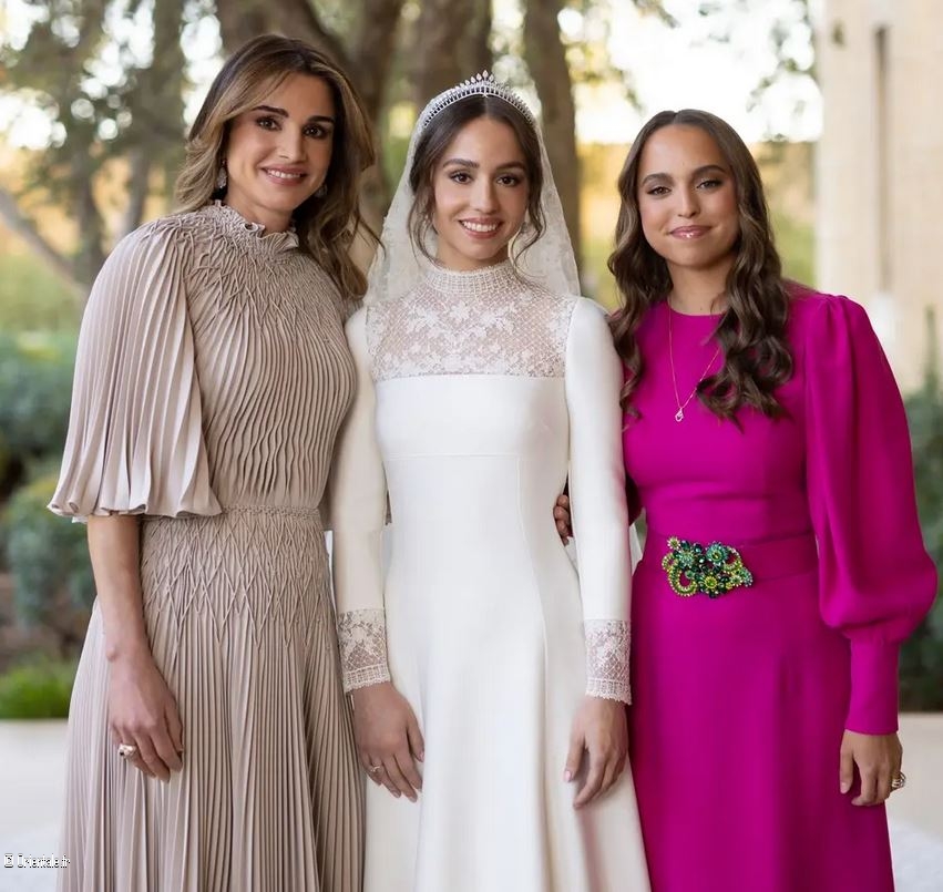 La Reine Rania de Jordanie avec ses filles, en 2023