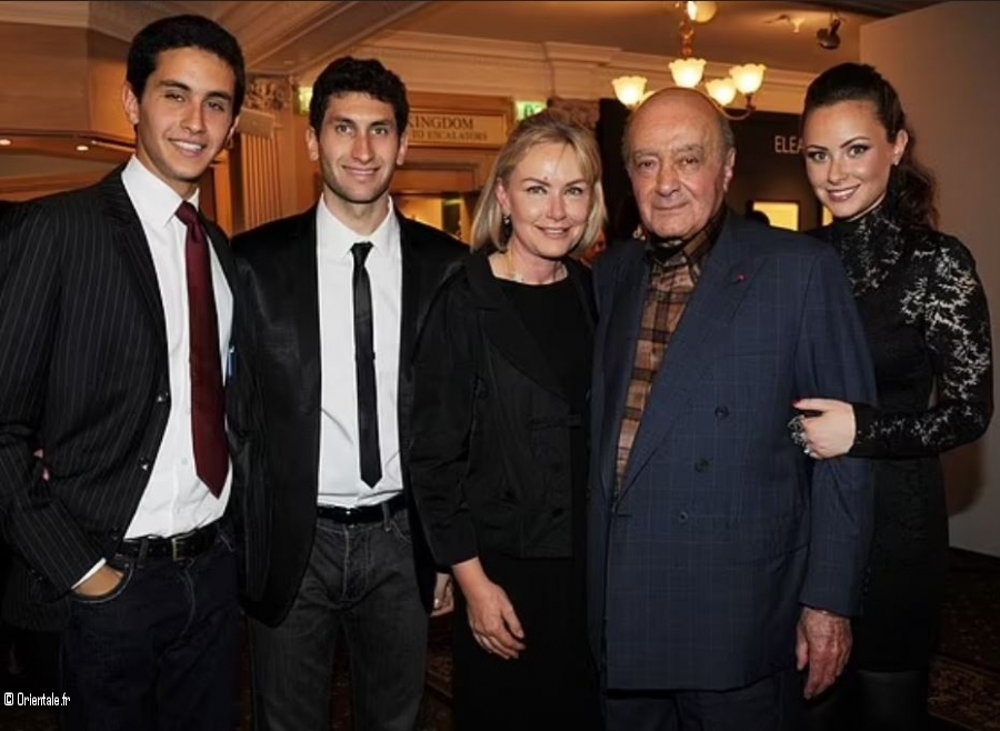 Les enfants de Mohamed Al Fayed (Omar, Karim, Camilla) et son épouse finlandaise, Heini Wathen
