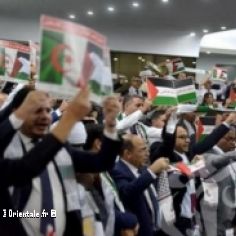 Les dputs algriens portent le keffieh et brandissent des drapeaux palestiniens