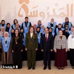 Le Prsident Abdel Fattah Al-Sissi et la 1re Dame assistent  la clbration de la journe de la femme gyptienne