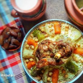 Couscous d'Alg�rie aux l�gumes et l'agneau
