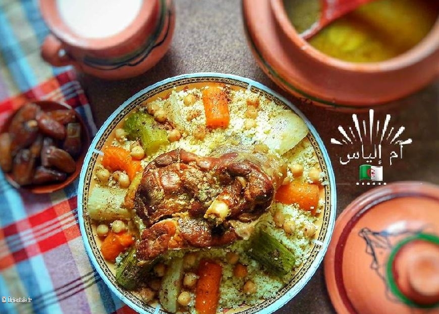 Couscous d'Algérie aux légumes et l'agneau Couscous d'Algérie aux légumes et l'agneau