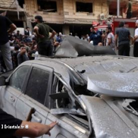 Immeuble bombard� par Isra�l au Liban, septembre 2024
