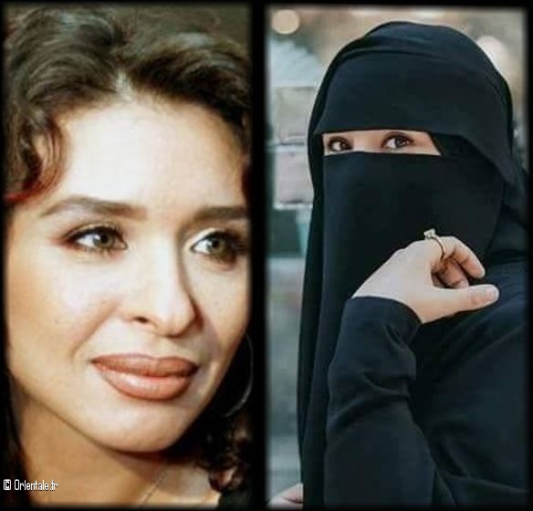 Dina ( gauche) et sa soeur trs pieuse portant le niqab ( droite)