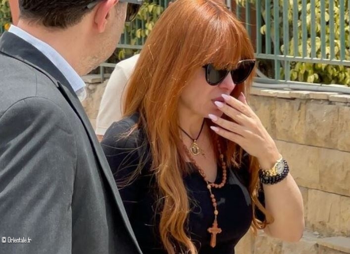 Carole Samaha aux funrailles de son mari musulman